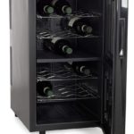 Amstyle Design Weinkühlschrank 2 Temperaturzonen Klima-Zonen Schwarz 48 Liter